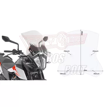   Plexi-szélvédő KTM 390 Adventure (2020-2023) / KTM 790 Adventure (2019-2020) / KTM 790 Adventure R (2019-2020) / KTM 890 Adventure (2021-2022) GIVI