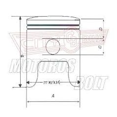 Dugattyú szett Yamaha DT 125R 91-06 56,25-60,00