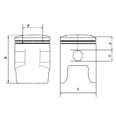 Dugattyú szett Suzuki RM/RMX 250 89-95 66,94-66,96