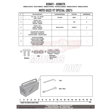   Kiegészítő szett csomagtartóhoz MOTO GUZZI V7 850 STONE / SPECIAL (2021-2026) motorokhoz GIVI