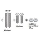 GIVI 8209KIT – Adapter a Moto Guzzi oldaldobozokkal az SRA8209 csomagtartóhoz (V85 TT ’24–’25)