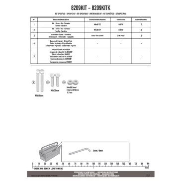  GIVI 8209KIT – Adapter a Moto Guzzi oldaldobozokkal az SRA8209 csomagtartóhoz (V85 TT ’24–’26)