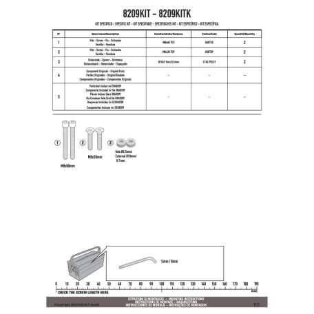 GIVI 8209KIT – Adapter a Moto Guzzi oldaldobozokkal az SRA8209 csomagtartóhoz (V85 TT ’24–’25)
