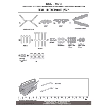 Csomagtartó alap Benelli Leoncino 800 (22-26) GIVI