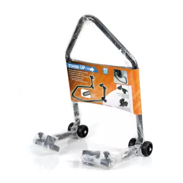 LAMPA motoremelő bak, hátsó kerékhez, gumis adapterrel