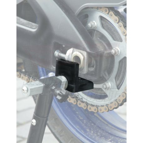 LAMPA motoremelő bak, hátsó kerékhez, gumis tartóval, állítható magasságú