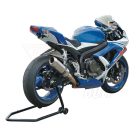 LAMPA motoremelő bak, hátsó kerékhez, gumis tartóval, állítható magasságú