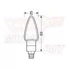 Index komplett UNIVERZÁLIS Arrow 2 Led fekete