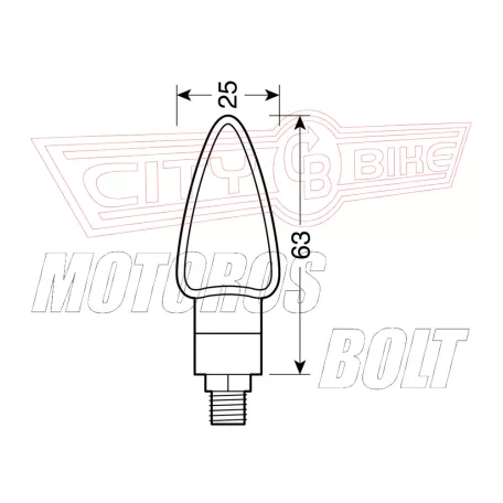 Index komplett UNIVERZÁLIS Arrow 2 Led fekete