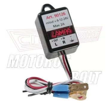 Indexrelé 12V Led 3 kábeles 2A 6/12/24 Volt