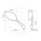 Tükör Lampa INFINITY menet M10x1,25 jobb (1pár)