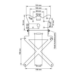 Rendszámtábla tartó MKP állítható Alumínium