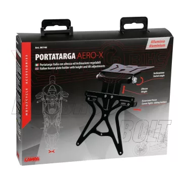 Rendszámtábla tartó MKP állítható Alu. AERO-X
