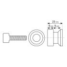 Emelő adapter menet:M8x1,25 ezüst (Lampa)