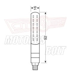   Index hátsó, futófényes, beépített féklámpával és helyzetjelzővel, E típusjelzésű index, modern kialakítással