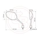 Tükör Lampa BORG menet M10x1,25 jobb (1pár)