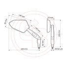 Tükör LAMPA Univerzális JAX menet M10x1,25 jobb (1 pár)