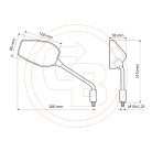 Tükör Lampa FENDER menet M10x1,25 jobb (1pár)