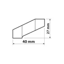 LAMPA 90537 tükörszélesítő – alumínium adapter, 40 mm kiterjesztés, 27 mm emelés, M8 jobbos