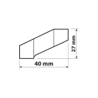 LAMPA 90537 tükörszélesítő – alumínium adapter, 40 mm kiterjesztés, 27 mm emelés, M8 jobbos