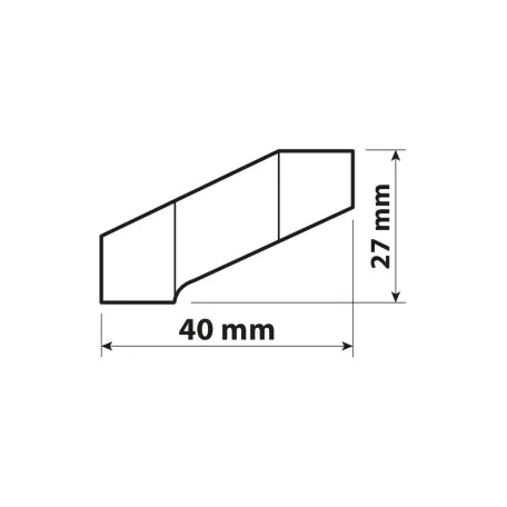 LAMPA 90537 tükörszélesítő – alumínium adapter, 40 mm kiterjesztés, 27 mm emelés, M8 jobbos