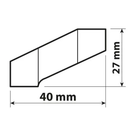 LAMPA 90538 tükörszélesítő M10 jobb – alumínium adapter, 40 mm kiterjesztés, 27 mm emelés