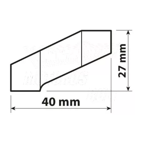 LAMPA 90539 tükörszélesítő M10 bal menettel – alumínium adapter, 40 mm kiterjesztés, 27 mm emelés