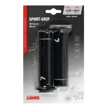 Markolat gumi LAMPA sport fekete / szürke nyitott