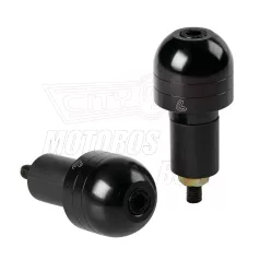 Kormányvégdísz gumis LAMPA fekete (17mm)