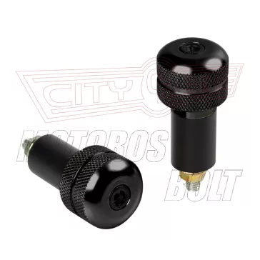 Kormányvégdísz gumis LAMPA fekete bordás (17mm)