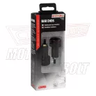 Kormányvégdísz gumis LAMPA fekete bordás (17mm)