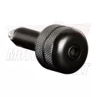 Kormányvégdísz gumis LAMPA fekete bordás (13mm)