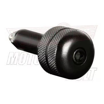 Kormányvégdísz gumis LAMPA fekete bordás (13mm)