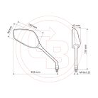 Tükör Lampa SPLINTER menet M10x1,25 jobb (1pár)