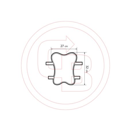 LAMPA 91471 GelPad – XL (32 × 27 cm) zselés motoros ülőpárna