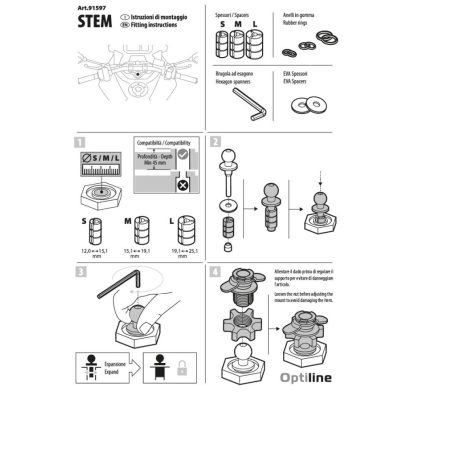 Lampa Optiline tartó furatba - Titan sorozat