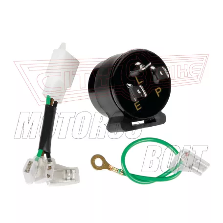 Indexrelé 12V 10A 3 lábu univerzális (kábelekkel)