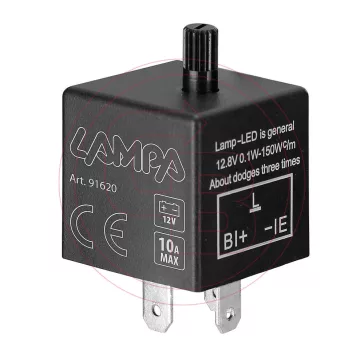 Indexrelé 12V 10A 3 lábu állitható villogási idő !