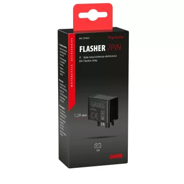 Indexrelé 12V 1,2A 7 lábú Led-es indexekhez (Suzuki)