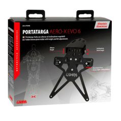 Rendszámtábla tartó MKP állítható Alu. AERO-X EVO6