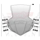 Plexi-szélvédő sötétített színű Honda CB 650 F (2014-2018) Puig
