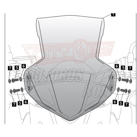 Plexi-szélvédő sötétített színű Honda CB 650 F (2014-2018) Puig