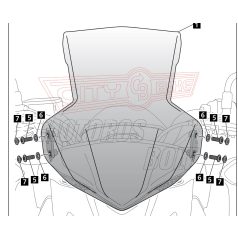   Plexi-szélvédő teljesen sötét színű Honda CB 650 F (2014-2018) Puig