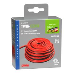 Kábel 0,5mm X 10 méter, dupla (piros/fekete)