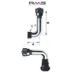 Szelep felnibe 90 fokos 11,5 mm furathoz
