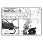 Plexi-szélvédő TARTÓ Piaggio Vespa LX 50-125-150 (05-14) / Piaggio Vespa 125-200 Granturismo (03-08) / Piaggio Vespa GTS 125-250-300 (06-22) / Piaggio Vespa GTS125-150-300 Super (08-22) GIVI