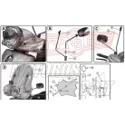 Plexi-szélvédő TARTÓ Piaggio Beverly Tourer 125-250-300-400 (08-10) / Piaggio Beverly 500 (03-07) GIVI