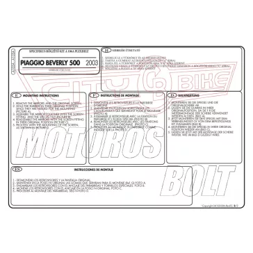   Plexi-szélvédő TARTÓ Piaggio Beverly Tourer 125-250-300-400 (08-10) / Piaggio Beverly 500 (03-07) GIVI