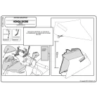 Plexi-szélvédő TARTÓ Honda SH 300I (11-14) GIVI