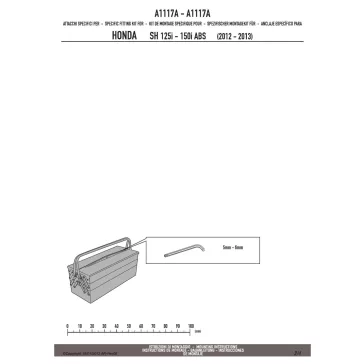 Plexi-szélvédő TARTÓ Honda SH 125I-150I ABS (12-16) GIVI